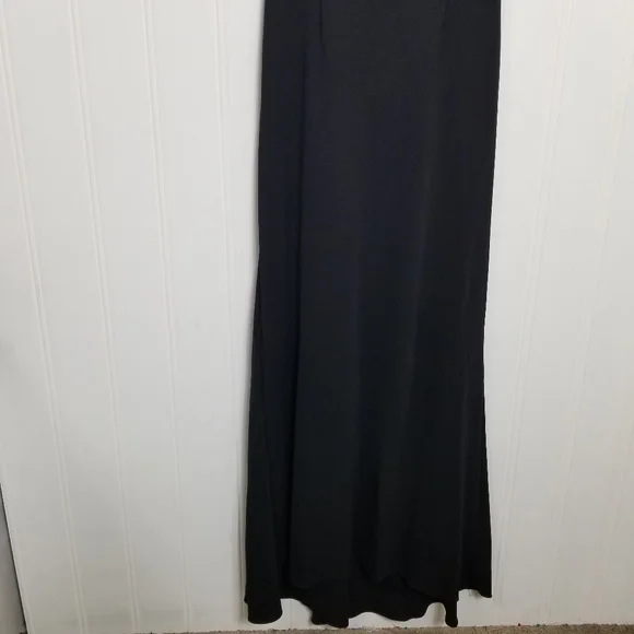 Adrianna Papell Navy Crisscross Back Maxi Dress - Picture 5 of 16